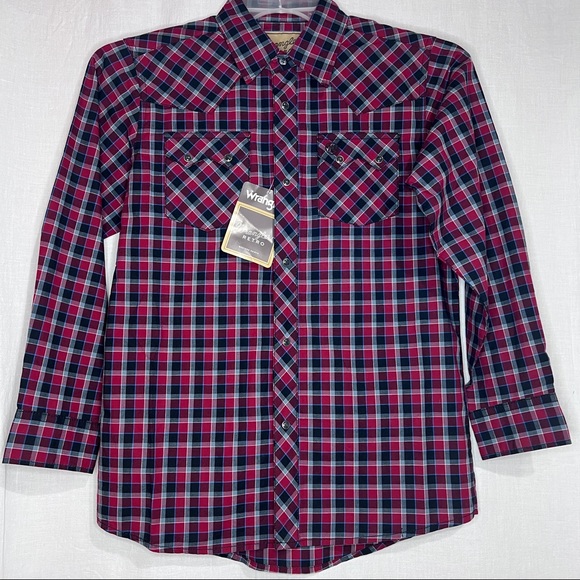 Wrangler Boy's Pearl Snap Button Western Shirt - Picture 1 of 15